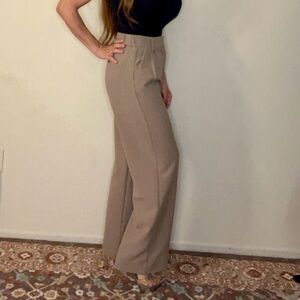 NWOT🌹BYLT Basics Taupe Wide-Leg Pants